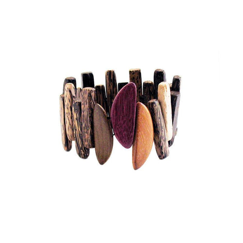 Large Wood Bracelet - Beachy - Natural Artist