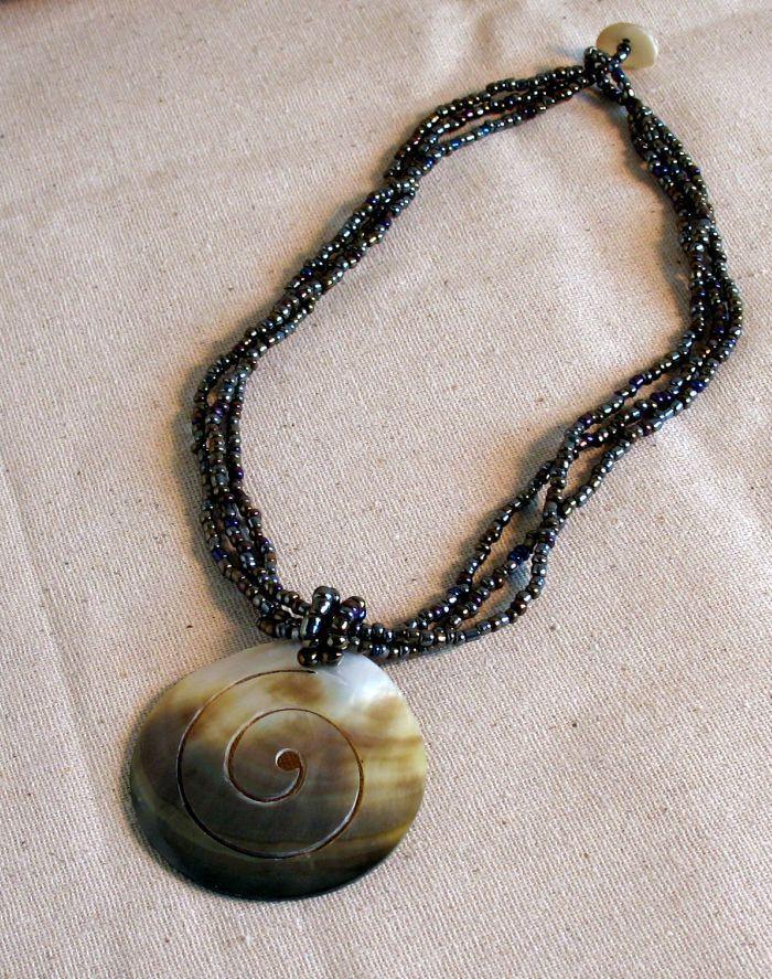 Spiral Shell Necklace - Natural Artist