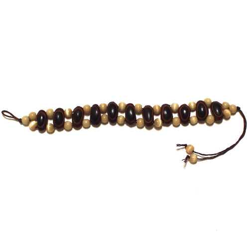 Guanacaste Rainforest Seed and Caramel Crystal Bracelet - Natural Artist