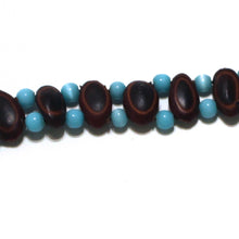 Guanacaste Rainforest Seed and Turquoise Crystal Bracelet - Natural Artist