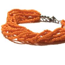 Orange Beaded Multi Strand Mayan Bracelet - Natural Artist